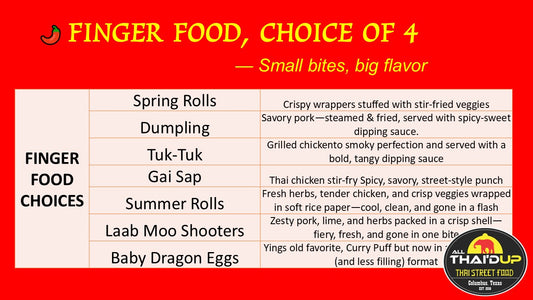 Finger Food Party Trays. 5-35 people. Allowing your guest to snack & drink while they mingle.