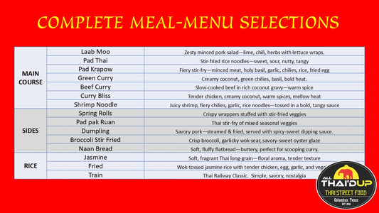 Bulk Delivery, 5-35 people. Entire meal with 2-6 menu options