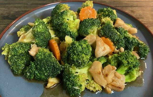 Stir fried broccoli in oyster sauce